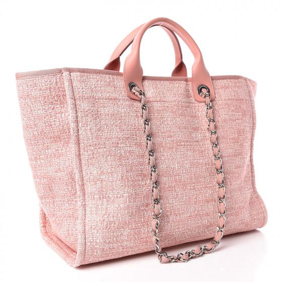 Chanel Deauville Fabric Tote Pink/Fuchsia