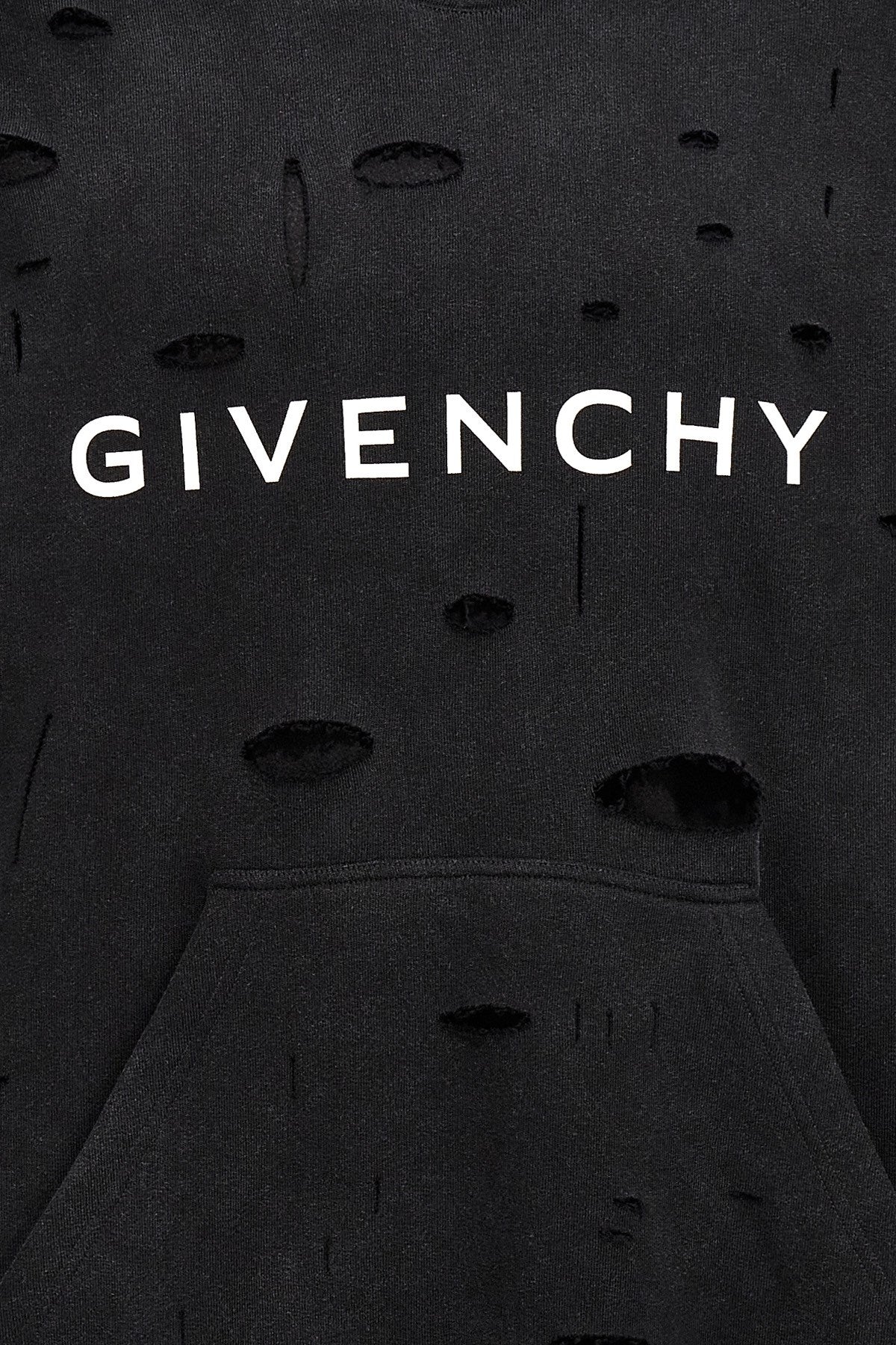 Givenchy Men Logo Hole Hoodie