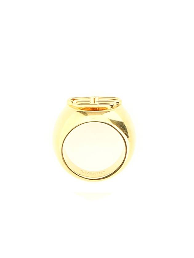 Luxury Balenciaga  BB Signet Ring Gold