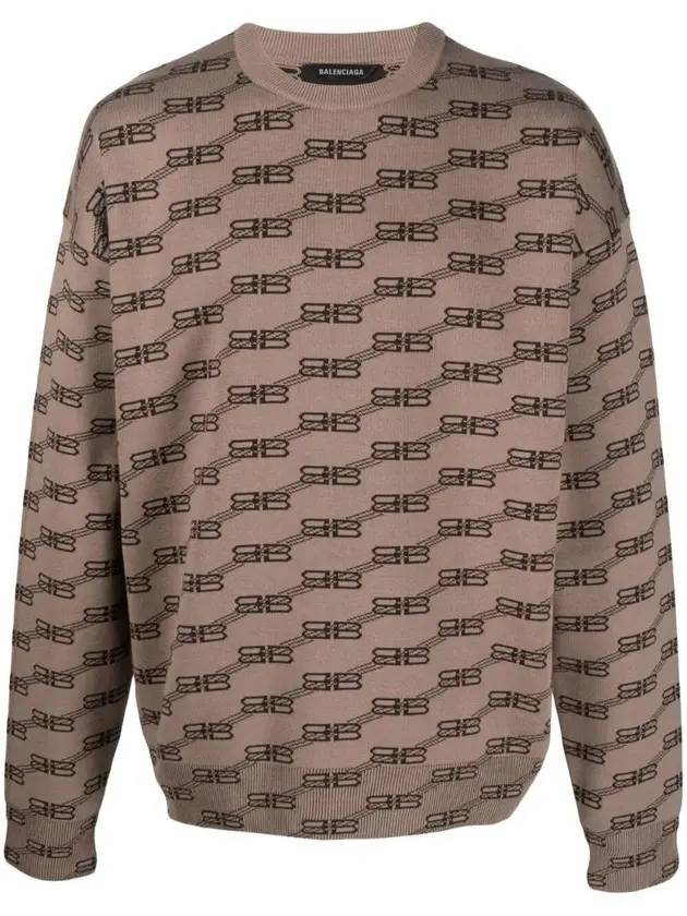 Luxury Balenciaga  BB Monogram Sweatshirt Brown