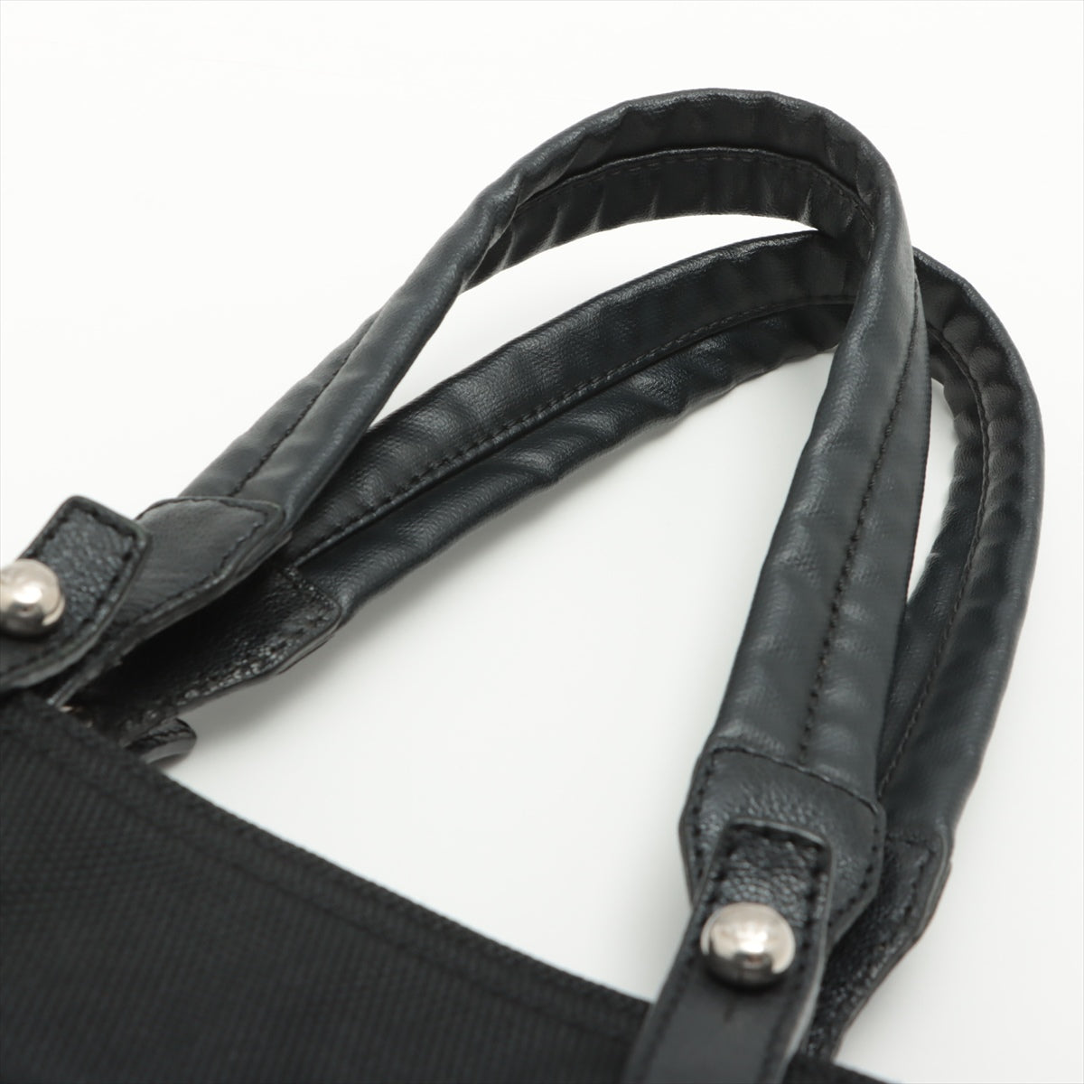 Chanel PARIBIARITZ PM  Linen Tote Bag Black Silver Gold