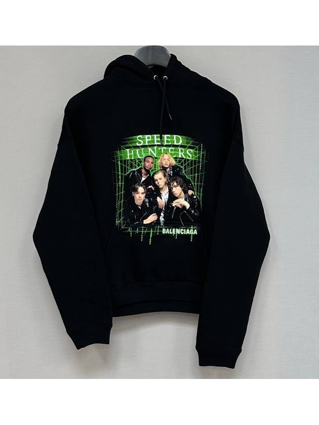 Luxury Balenciaga  Cotton Speedhunter Print Hoodie