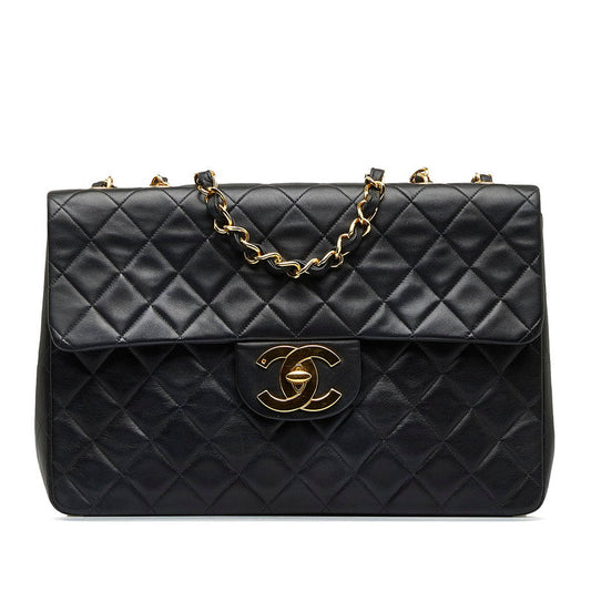 Chanel Decamatrasse 34 Cocomark ingle Flap Chain Shoulder Bag Black   Chanel