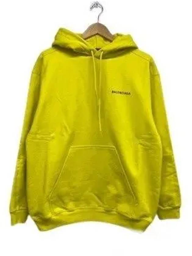 Luxury Balenciaga  Mini Logo Cotton Hoodie Yellow