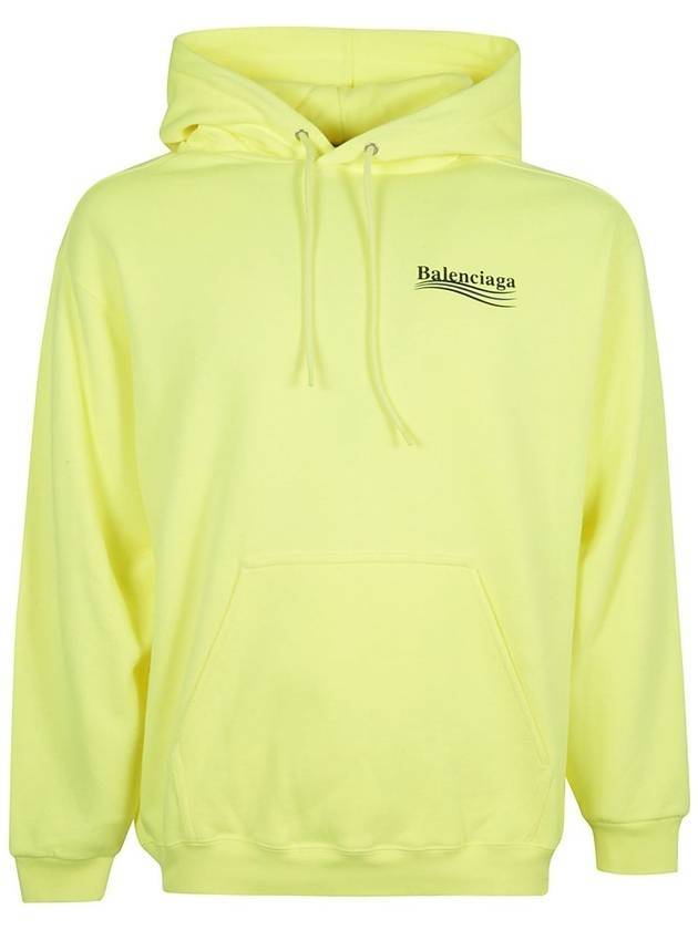 Luxury Balenciaga  Men's Political Wave Logo Hoodie Neon