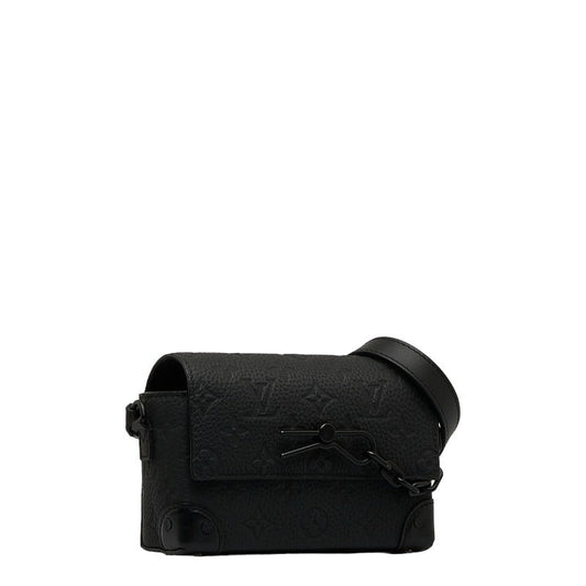 Louis Vuitton Trion Monogram Steamer Wearable Wallet Shoulder Bag M81746 Noir Black Leather Men Louis Vuitton