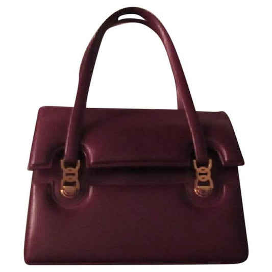 Gucci Vintage Burgundy Leather Kelly Style Satchel!