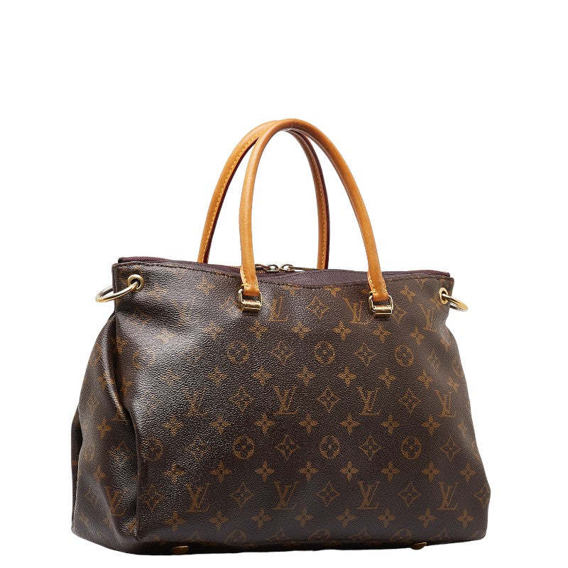 Louis Vuitton Monogram Pallas Handbag 2WAY M40906 Oral Pearl Brown PVC Leather  Louis Vuitton