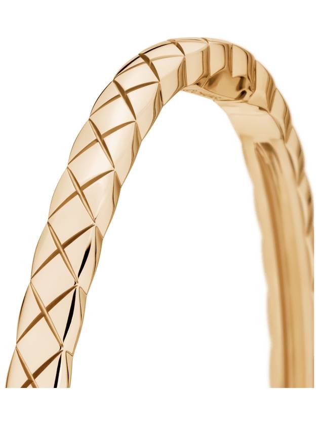 Coco Crush Quilted Motif Mini Bangle Bracelet Gold Chanel