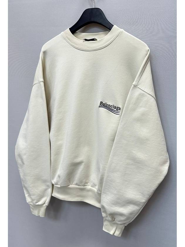 Luxury Balenciaga  Wave logo embroidered sweatshirt