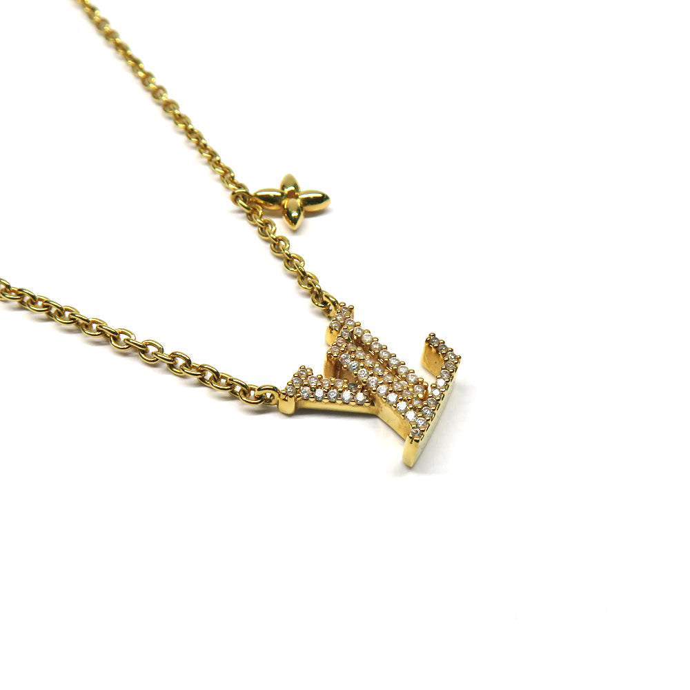 Louis Vuitton LV iconic necklace M00596 penchant g metal straws men  jewelry accessories cleaned