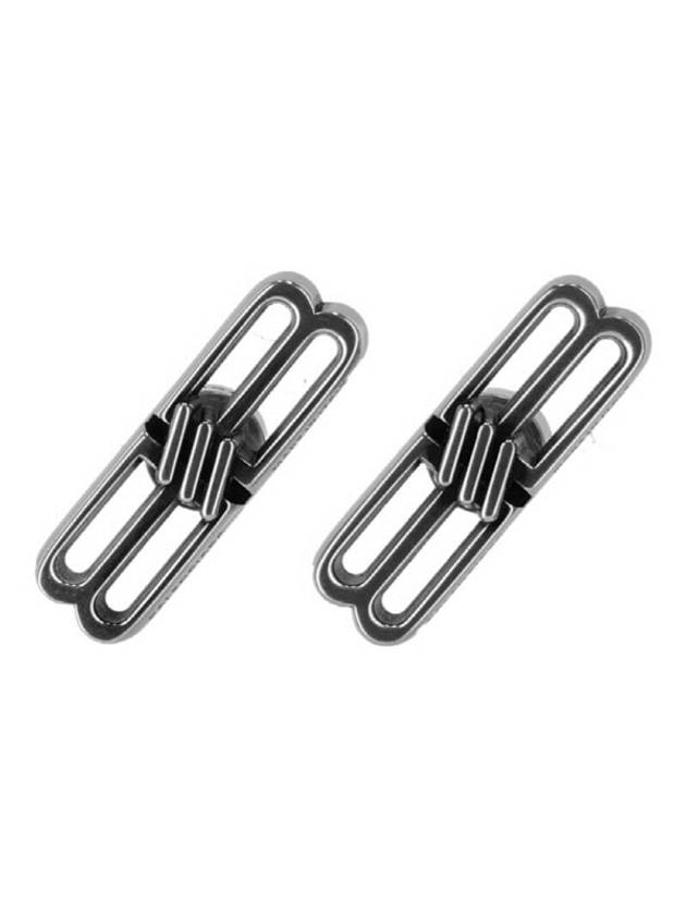 Luxury Balenciaga  WoMen's BB Icon Earrings Silver