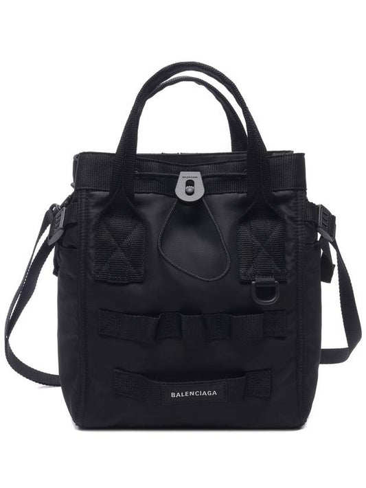 Luxury Balenciaga  Army Logo Small Tote Bag Black