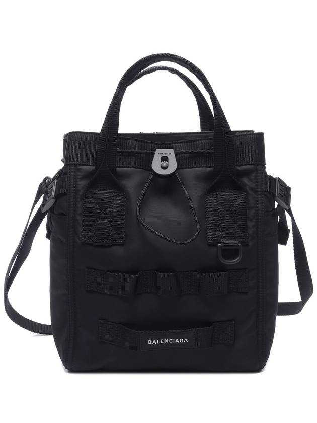 Luxury Balenciaga  Army Logo Small Tote Bag Black