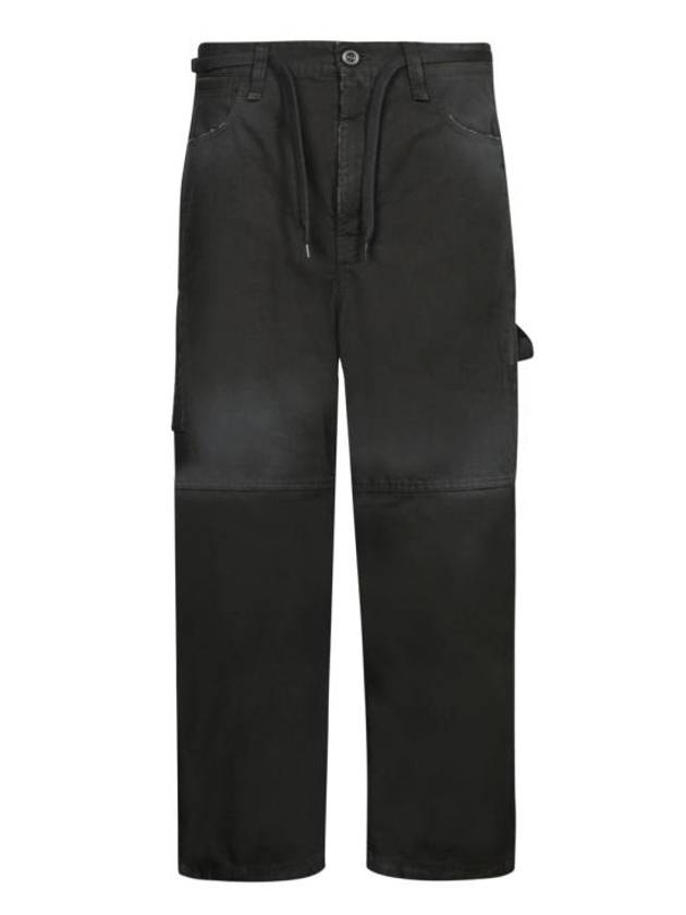 Luxury Balenciaga  Cropped Cargo Straight Pants Black