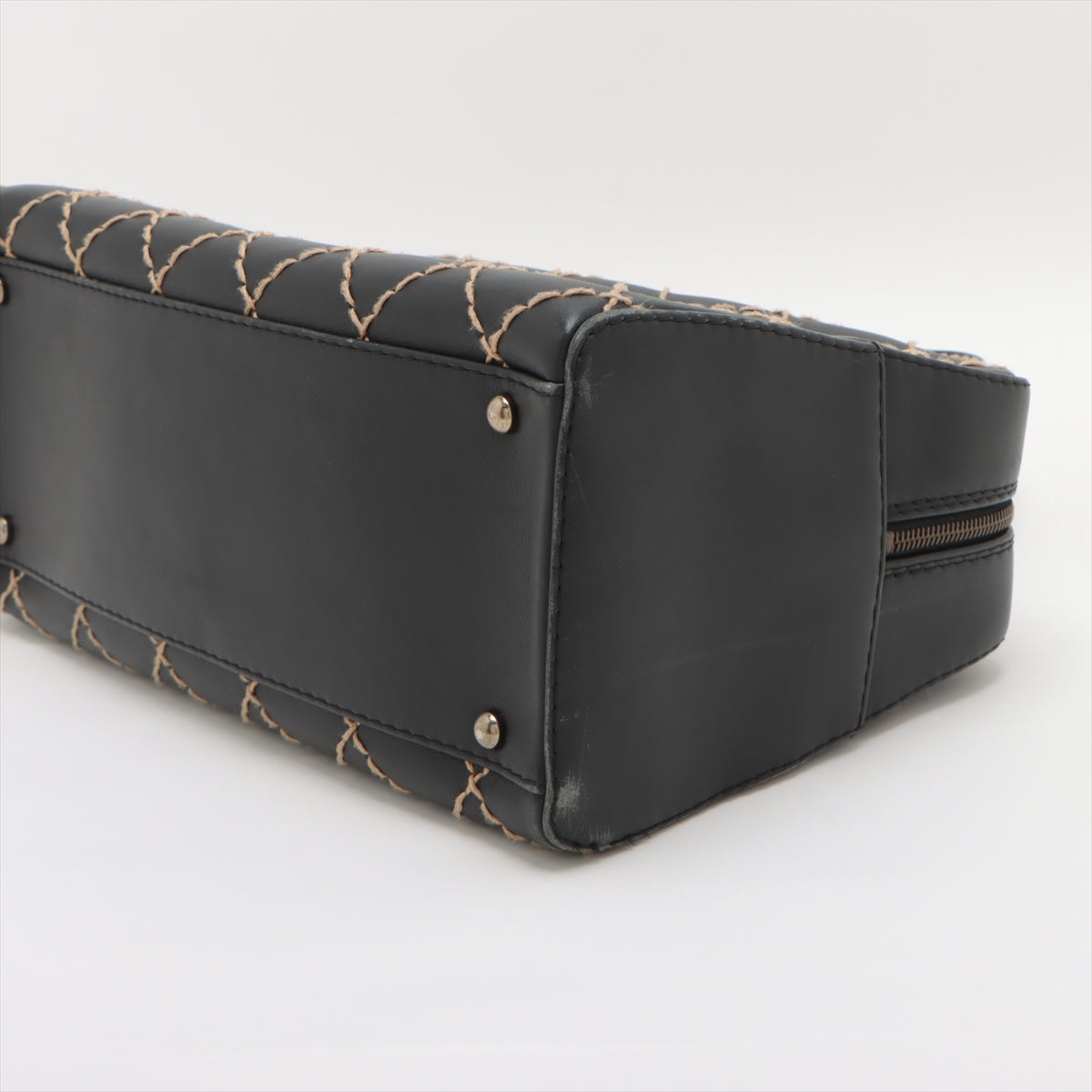 Chanel Wild Stitch  Handbag Black Gummetal G  6th