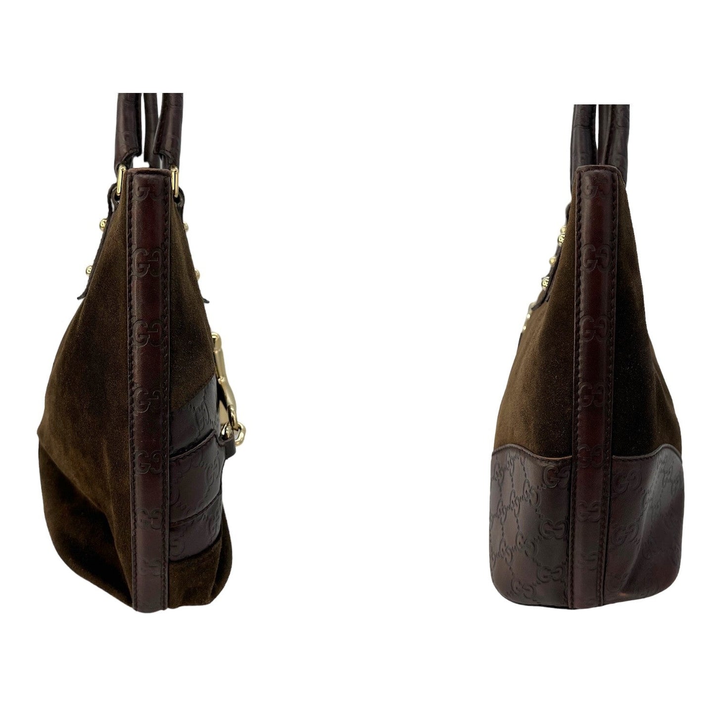 Gucci Suede Hasler Horsebit Tote