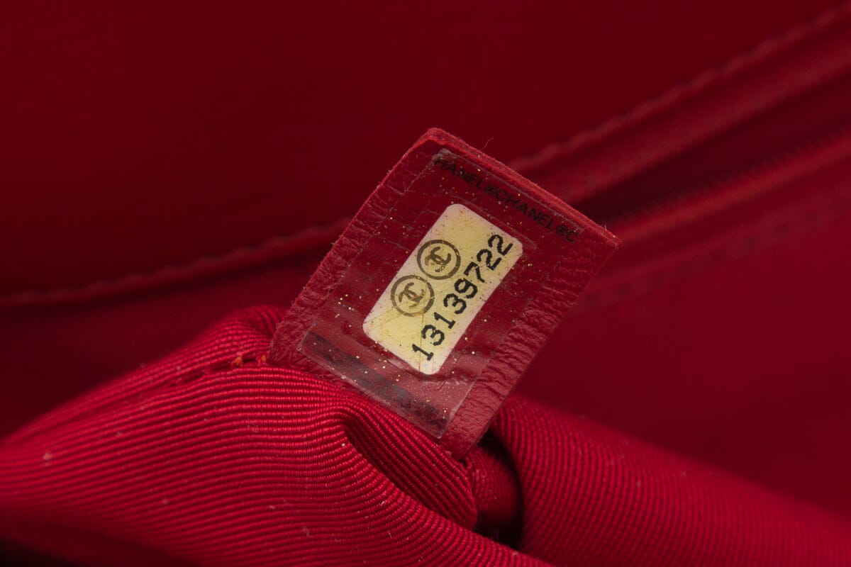 Chanel Red & Pink Lipstick Patent Leather HandBag