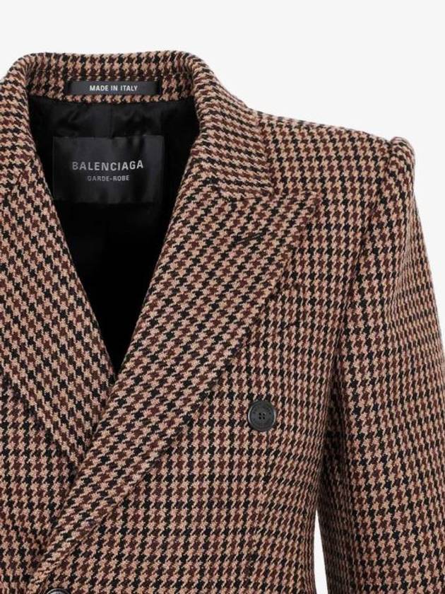 Luxury Balenciaga  Wool Double Coat Brown