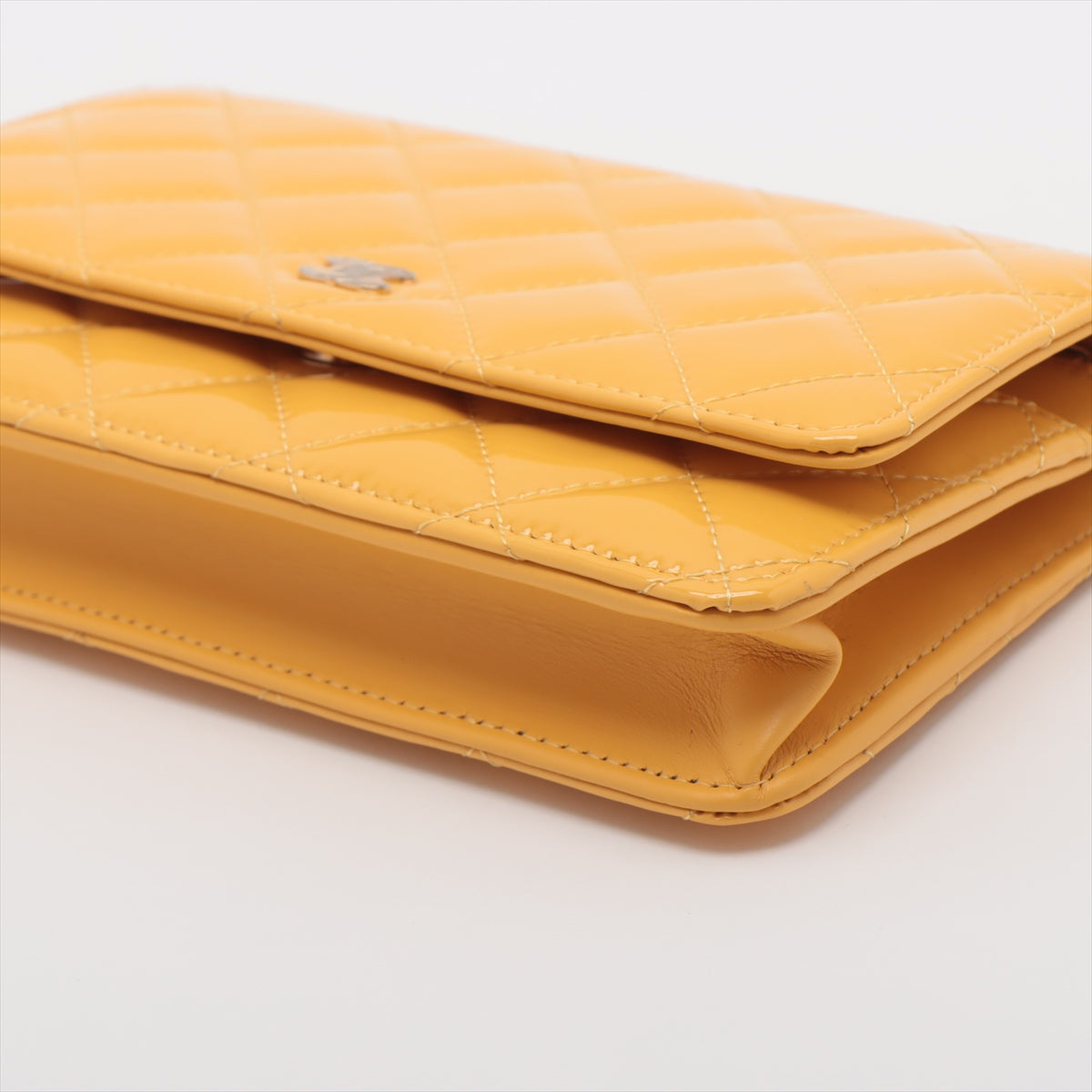 Chanel Wallet on Chain in Patent Yellow
