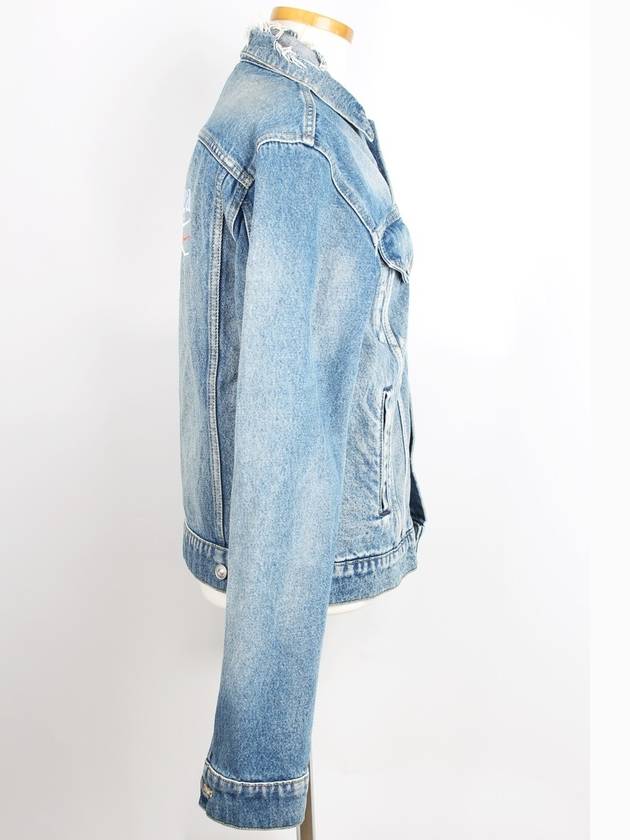 Luxury Balenciaga  Wave logo denim jacket 46