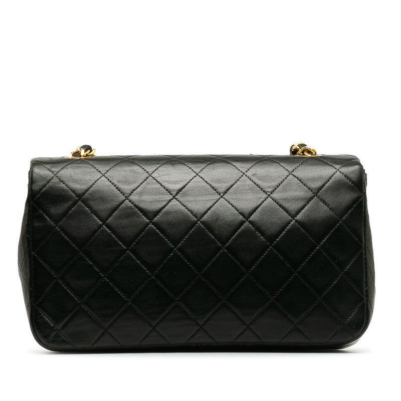 Chanel Mattress Chain houlder Bag Black Gold  Lady Chanel