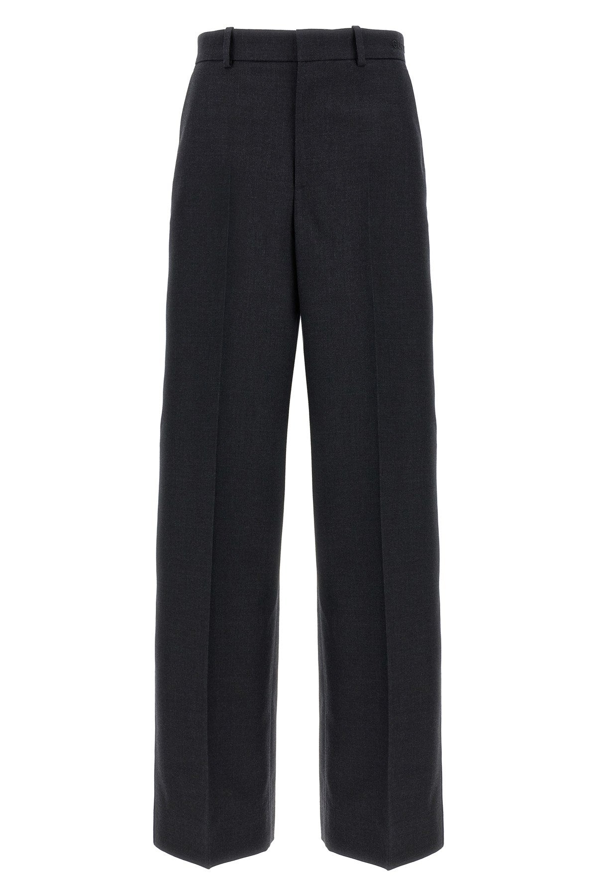 Gucci Women Logo Embroidery Wool Pants