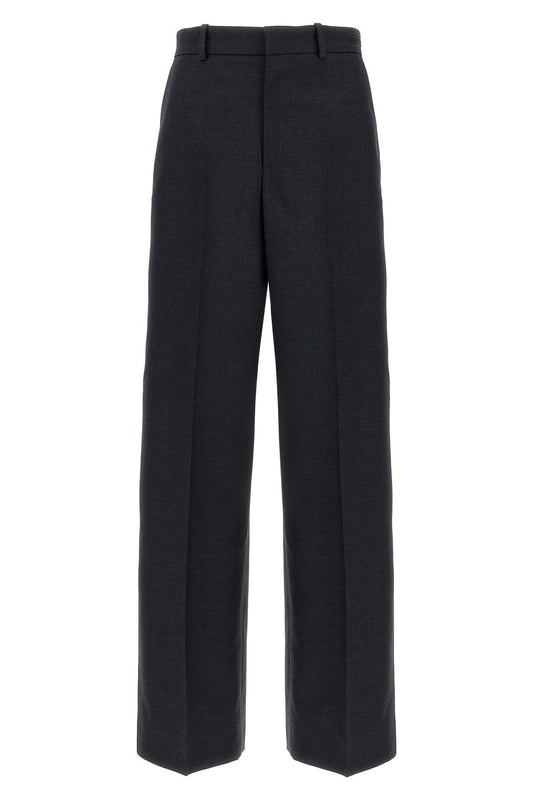 Gucci Women Logo Embroidery Wool Pants