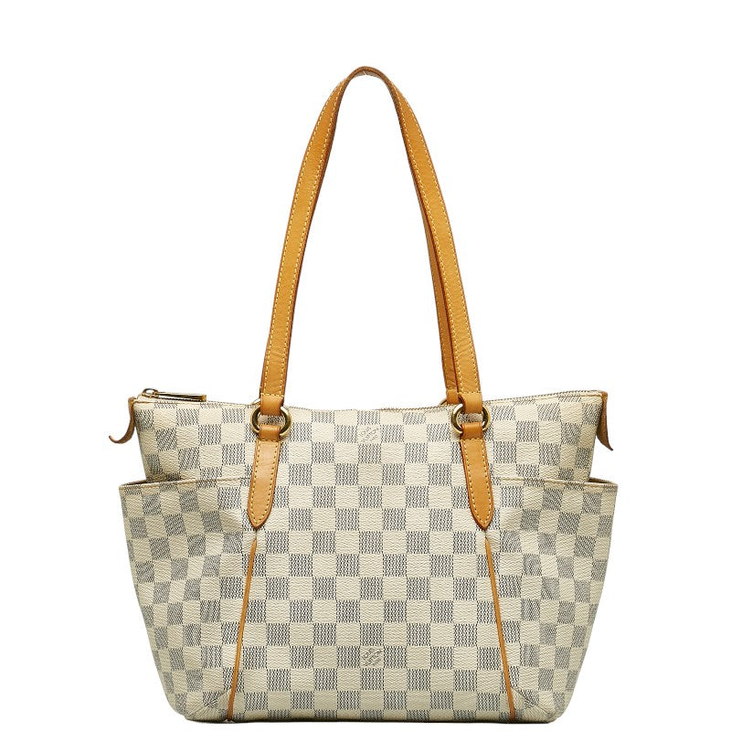 LOUIS VUITTON Totally PM in Damier Azur N41280 Tote Bag White
