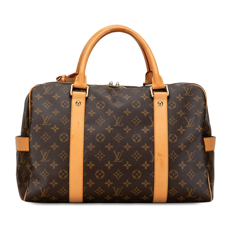 Louis Vuitton Monogram Carryr Boston Bag M40074 Brown PVC Leather  Louis Vuitton