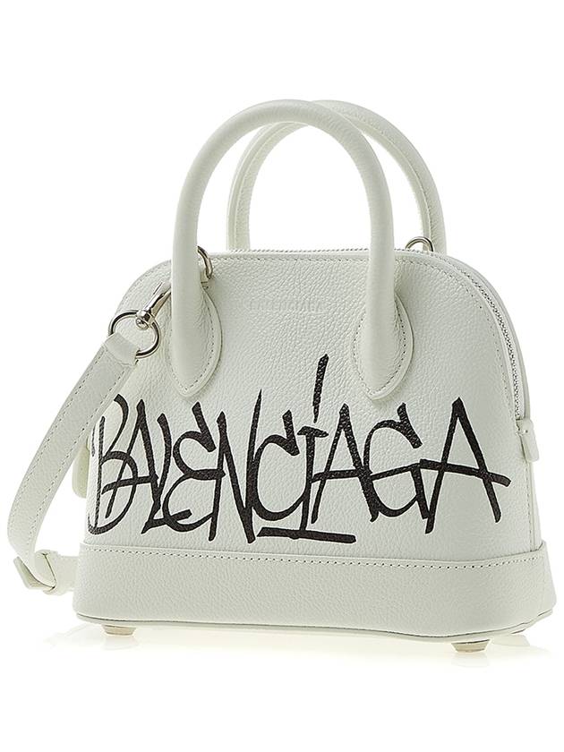 Luxury Balenciaga  Ville Graffiti Tote Bag White