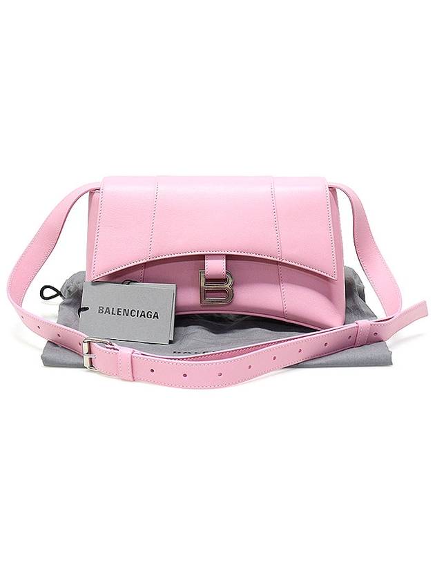 Luxury Balenciaga  671355 Candy Pink Supple Calfskin Hourglass Downtown XS Small Shoulder Bag