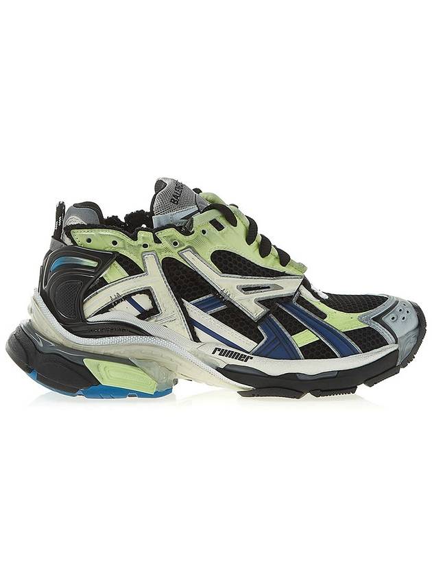 Luxury Balenciaga  Runner Low Top Sneakers Green Black Blue