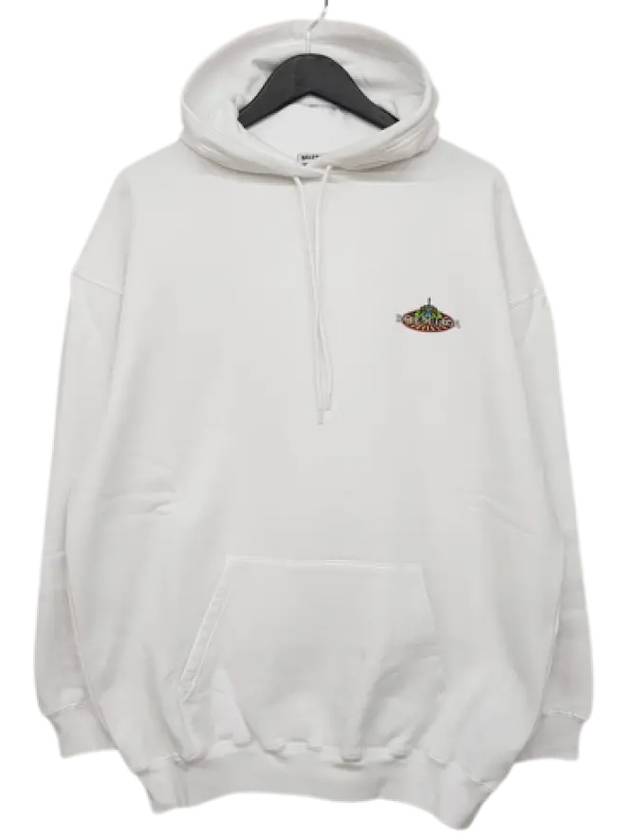 Luxury Balenciaga  Bonjour Oversized Hoodie White