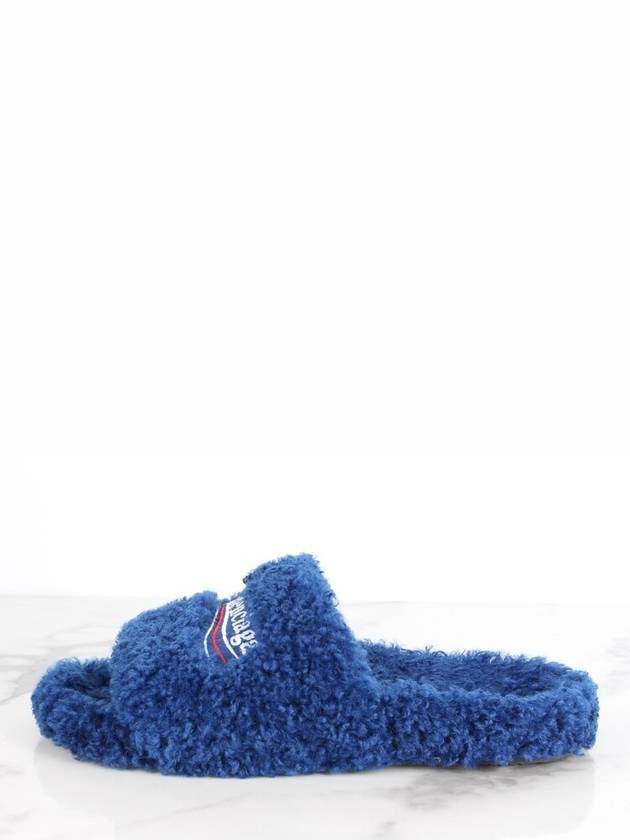 Luxury Balenciaga  fur slide sandals 40