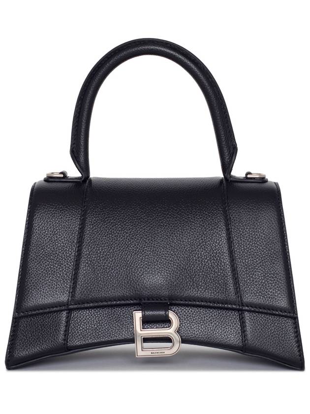 Luxury Balenciaga  Hourgrass Small Grained Calfskin Cross Bag Black