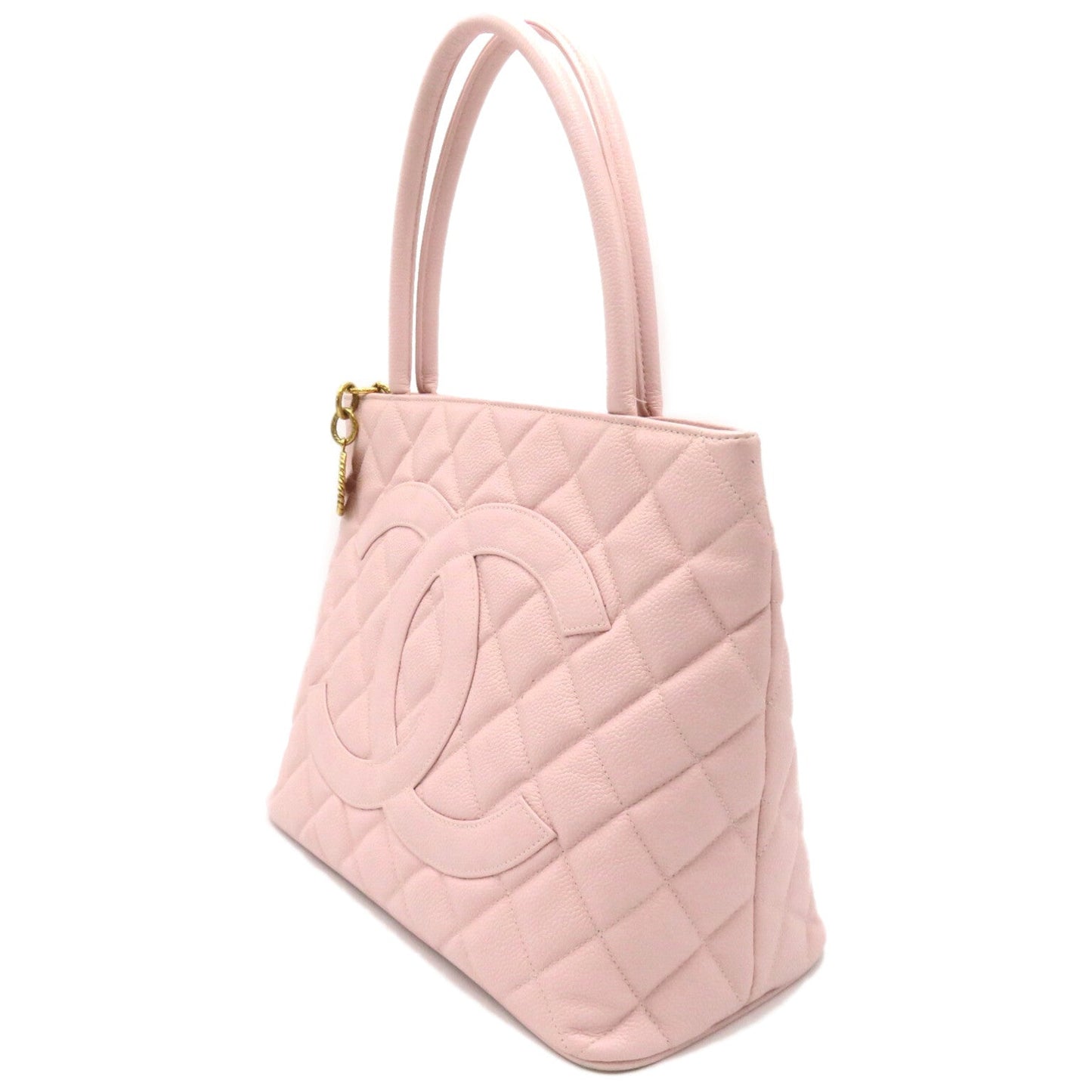 Chanel Redemption Tote Handbag Bag Caviar S (Green )  Pink