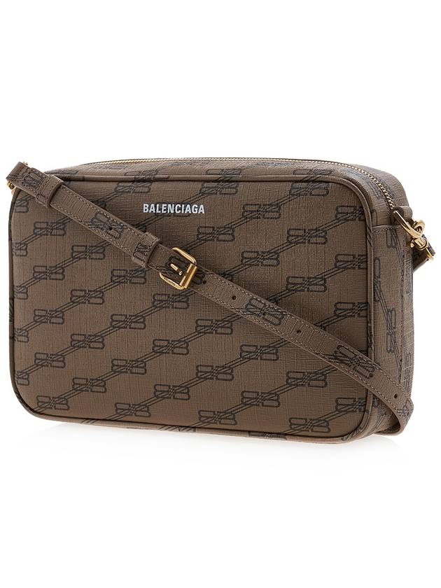 Luxury Balenciaga  Monogram Logo Camera Cross Bag Beige