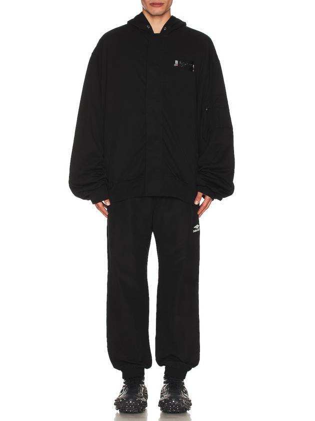 Luxury Balenciaga  Gaffer Padded Cotton Bomber Jacket Black