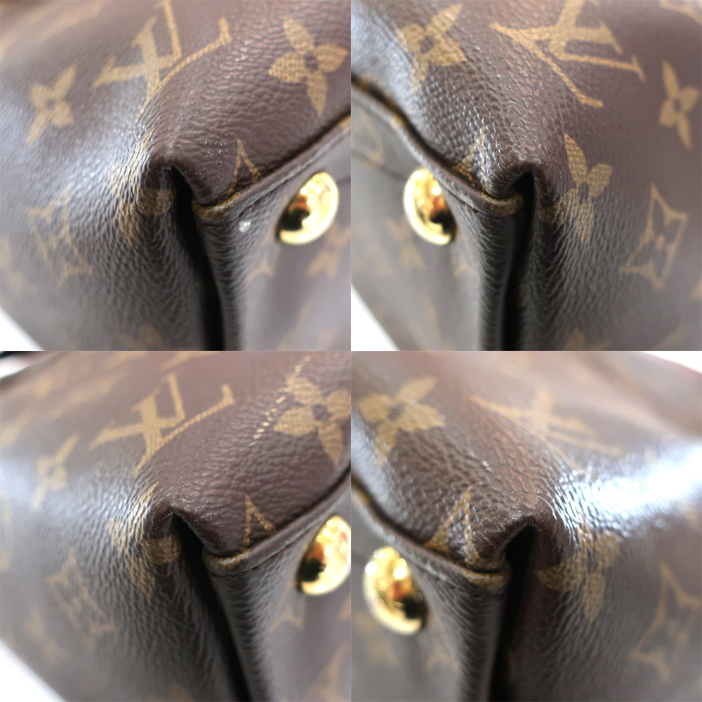 Louis Vuitton V Toot MM M43949 Monogram 2w Toot Bag Shoulder Brown Bordeaux  Female
