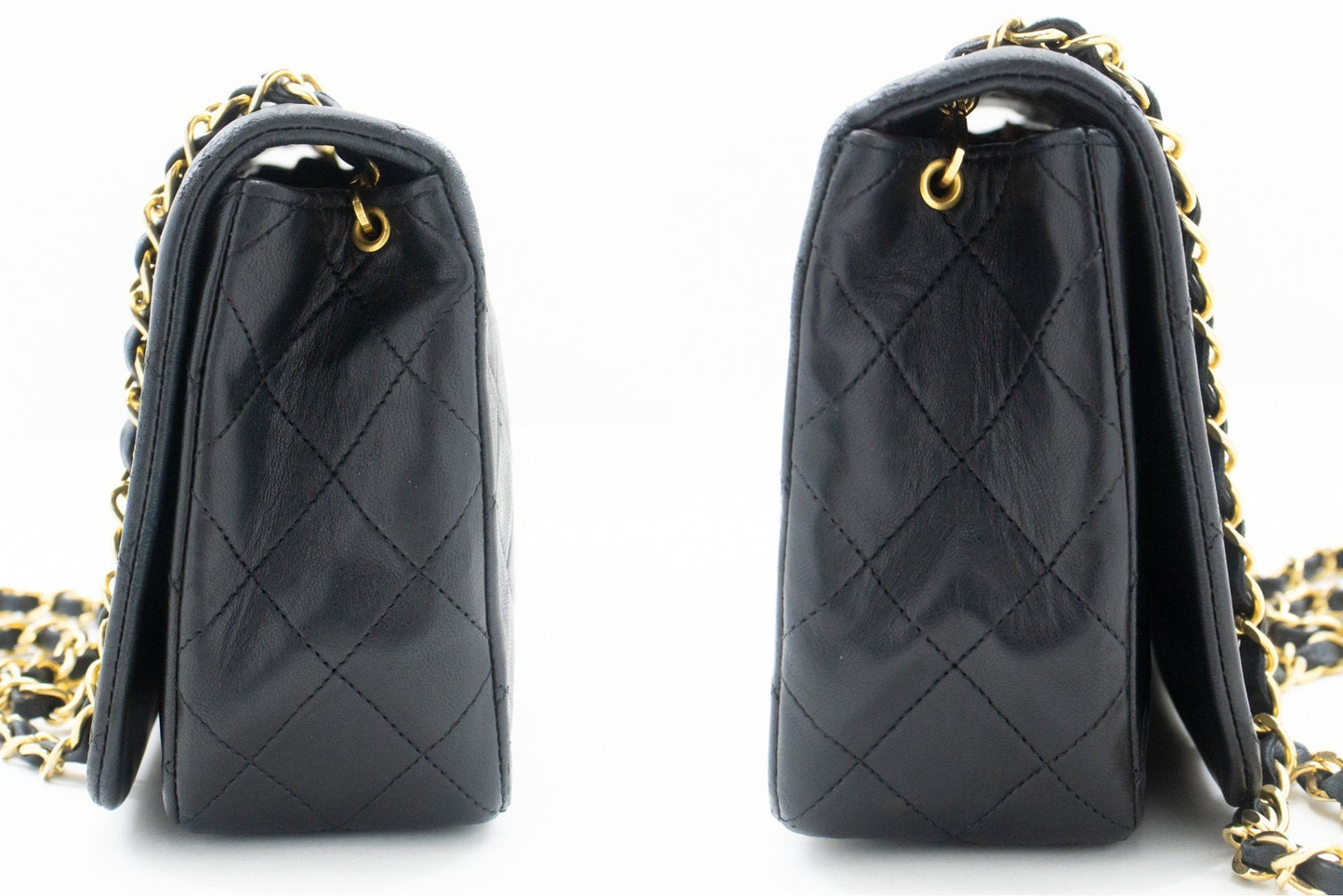 Top Quality Chanel Full New Chain Shoulder Bag Clutch Black Quilted Lambskin