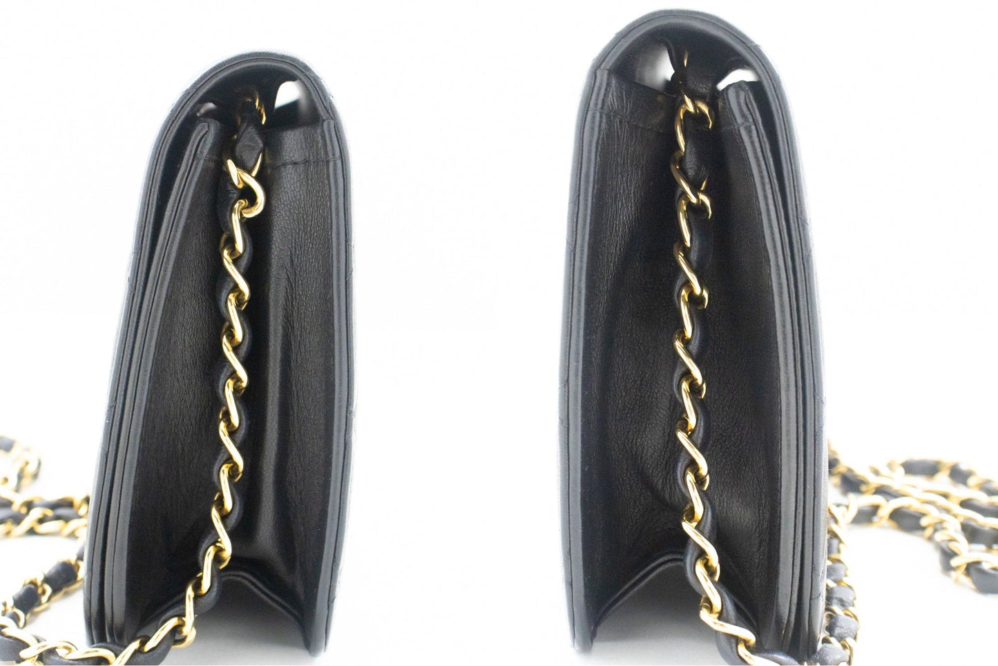 Top Quality Chanel Full New Chain Shoulder Bag Clutch Black Quilted Lambskin
