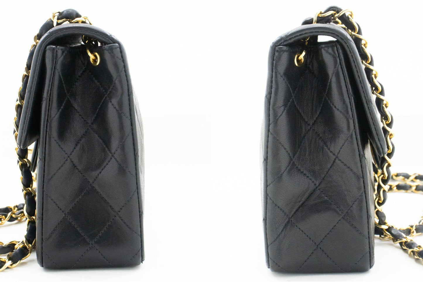 Top Quality Chanel Mini Square Small Chain Shoulder Bag Crossbody Black Lamb