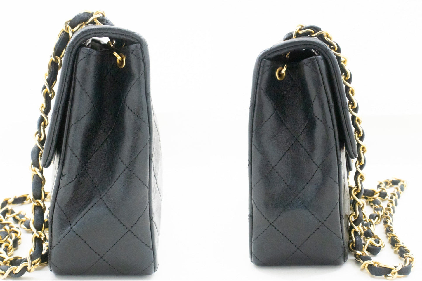 Top Quality Chanel Mini Square Small Chain Shoulder Bag Crossbody Black Lamb