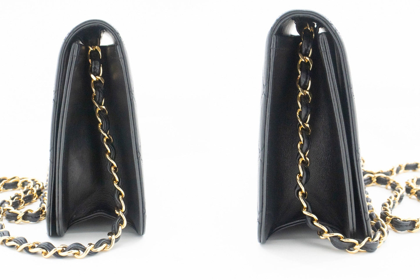 Top Quality Chanel Full New Chain Shoulder Bag Clutch Black Quilted Lambskin