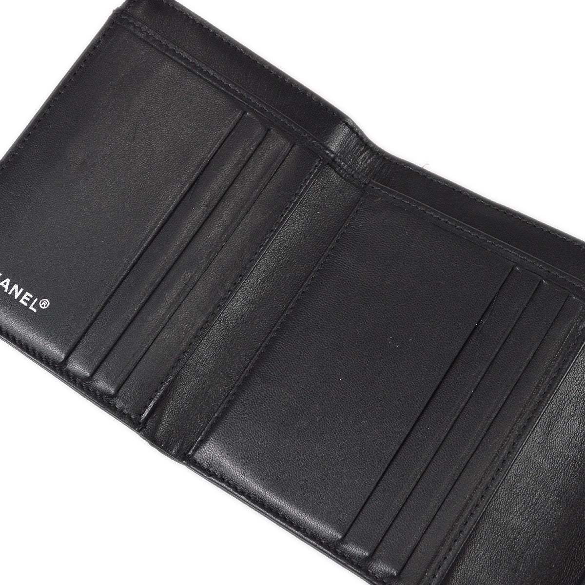 Chanel 2001-2003 New Travel Line Trifold Wallet Black