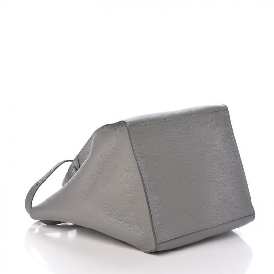 Celine Small Big Bag With Long Strap In Supple Grained Calfskin Grey