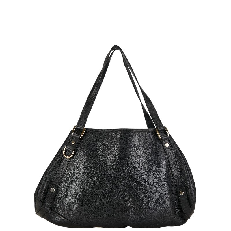 Gucci Abbey Tote Bag Handbag 130736 Black G Leather  Gucci