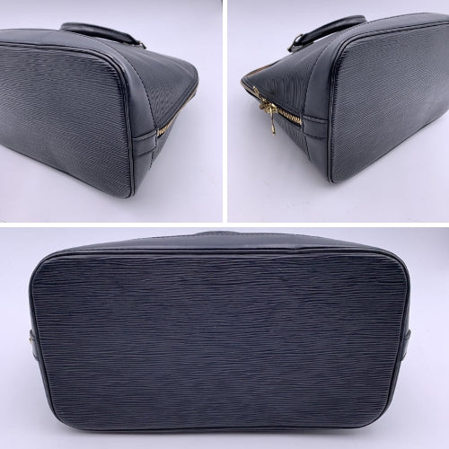 LOUIS VUITTON Vintage Black Epi Leather Alma Top Handle Bag