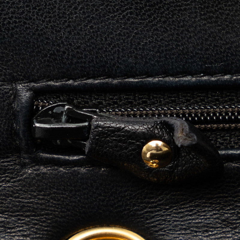 Chanel Mattress Double Flat Chain houlder Bag No. 2 Black Gold   Chanel